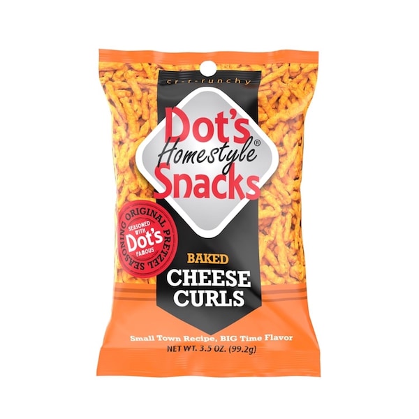 Dots Pretzels Dot's Homestyle Crunchy Cheese Curls 3.5 oz Bagged 6003